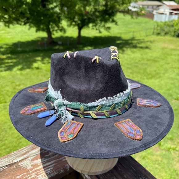 Fairy Inspired Halo Hat with Hand Made Stained Glass Windows - Picture 5 of 7